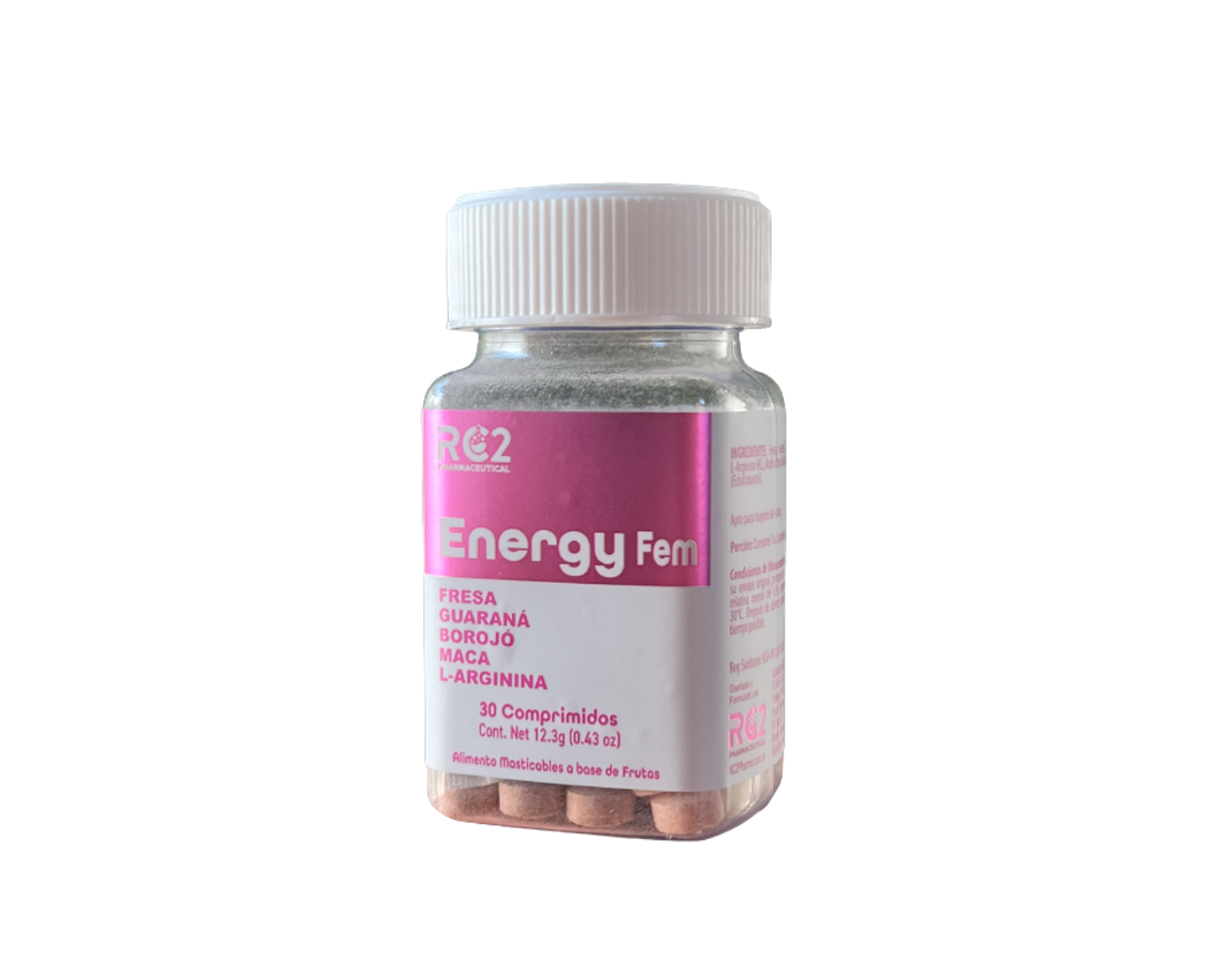 Rose Energy FEM Fresa, Borojó, Maca, Guaraná y L-Arginina