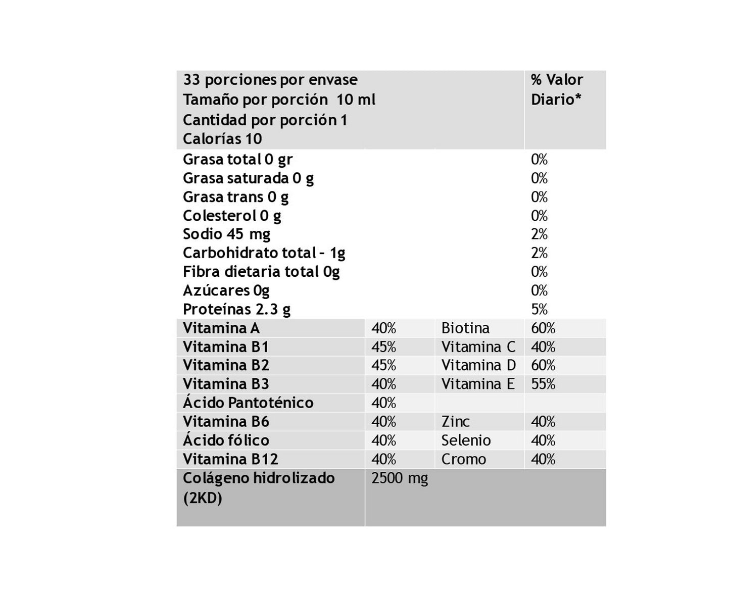 Collagen PLUS 2.5G Colágeno Hidrolizado Liquido
