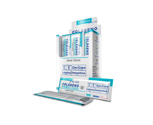 B.BLUE Colágeno con Luteína, Zeaxantina, Cobre, Zinc, Vit E,Vit C AREDS 2