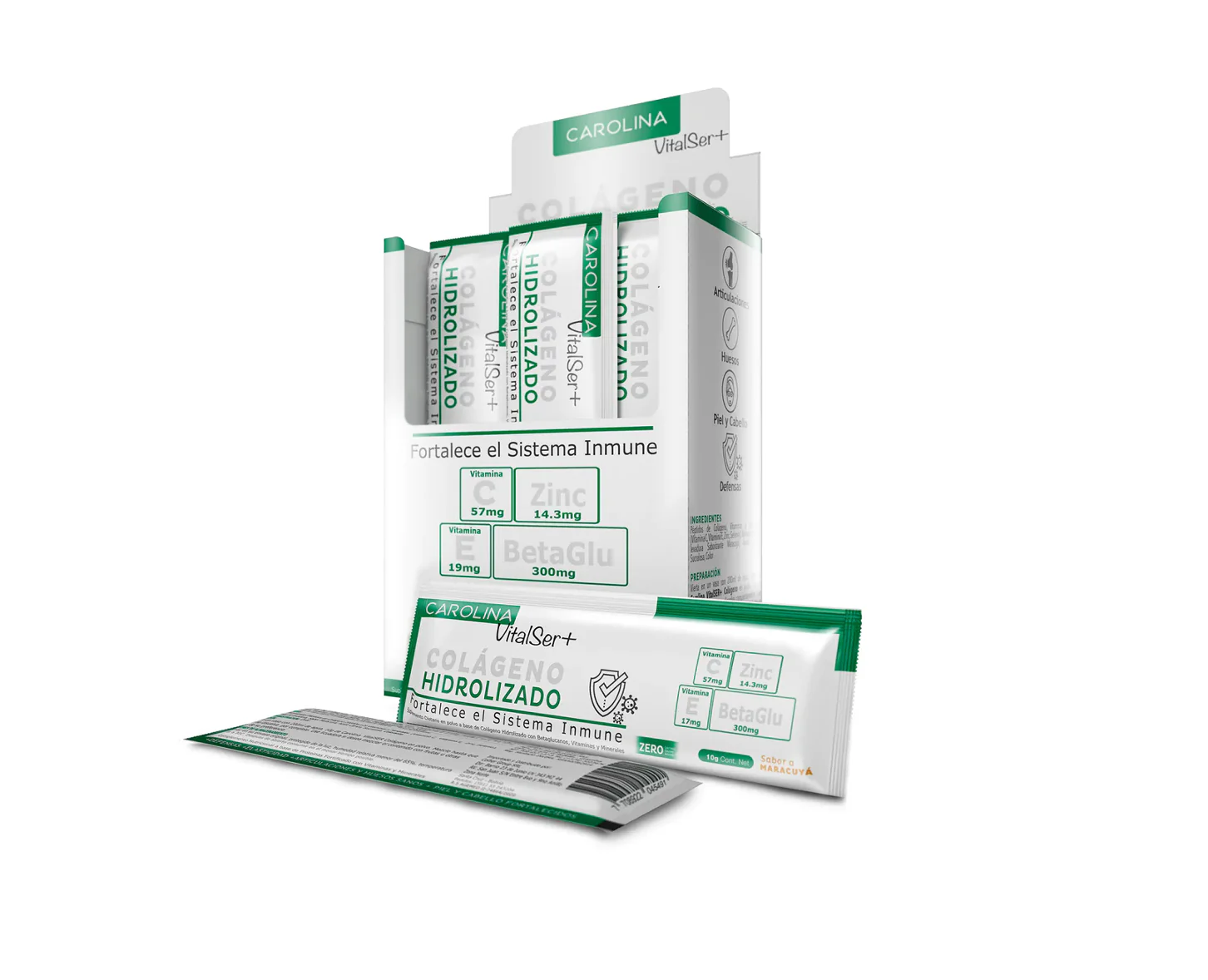 Colageno AntiOXIDANTE con Vitamina C, Vitamina E, Zinc, Selenio, Betaglucanos